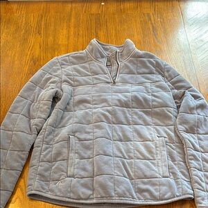 Gray/Blue Quilted Quarter Zip